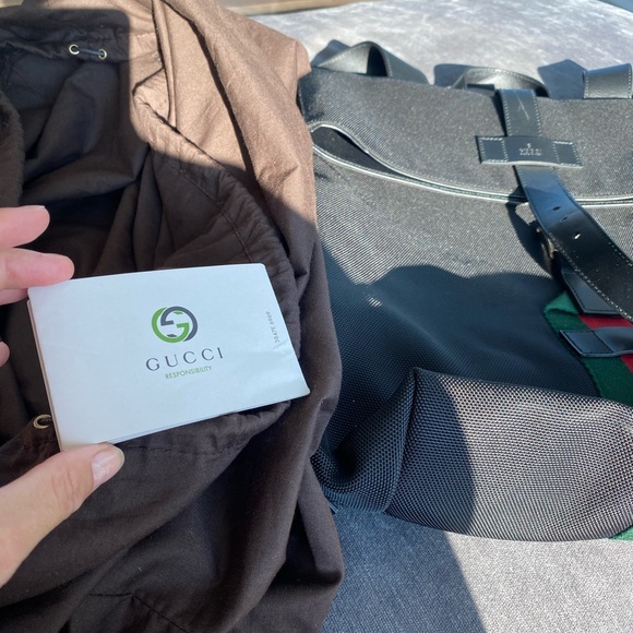 GUCCI Web Fold Over Backpack Techno Canvas - Picture 7 of 7